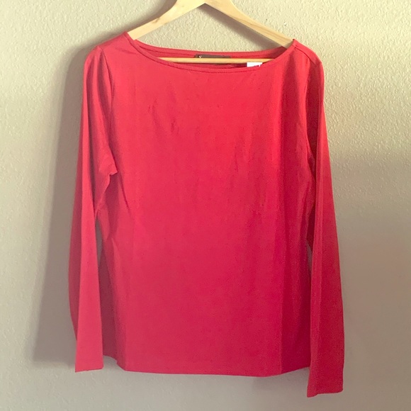 New York and Company Long Sleeve Red Top Size Large NWT - Picture 2 of 7